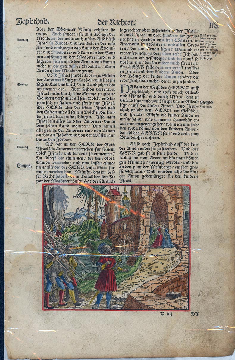 Leaf from Martin Luther Bible-Judges