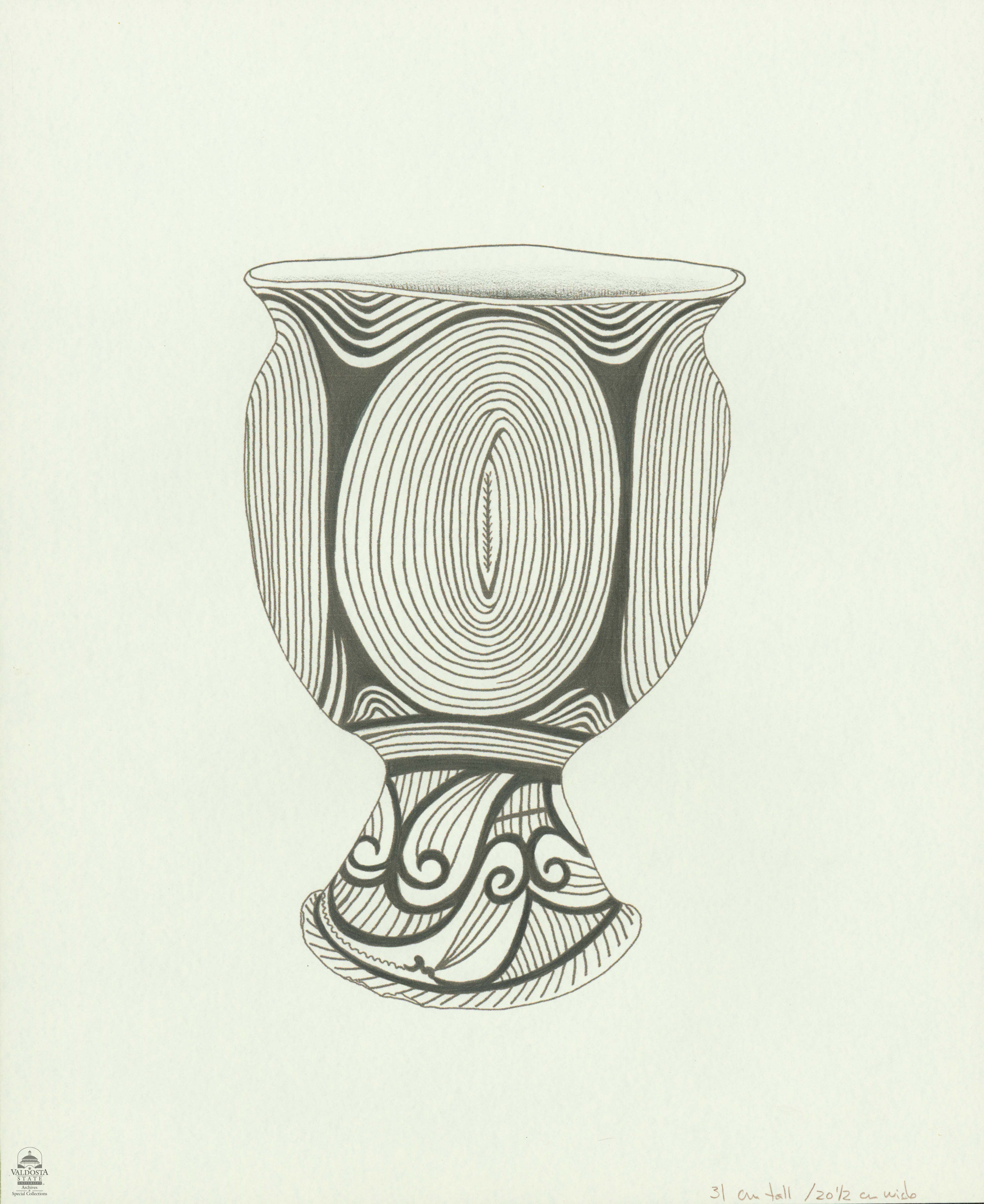 Ban Chiang Pottery Field Drawing by Elantu, 1A (ms-107-01-01-01a)
