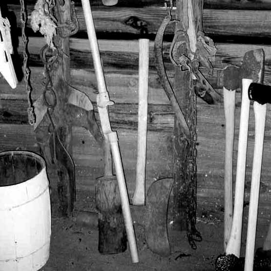 Turpentine tools in an old shed