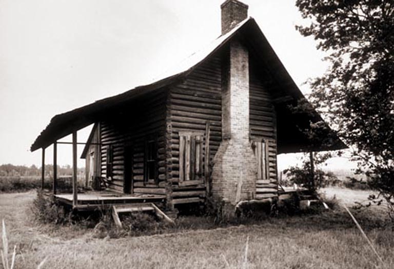 A cabin-style home.