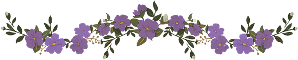 Purple flowers page decoration