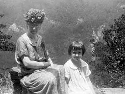 Leona and Grandmother Hill: A picture of a young Leona with her maternal grandmother.