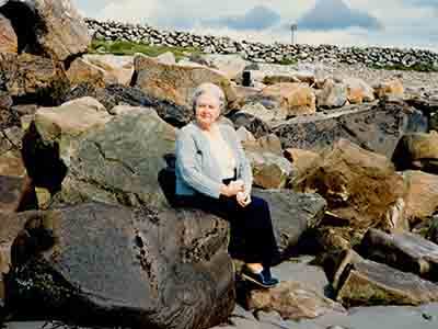 A picture of Leona at Galway Bay, Ireland. (1980s).