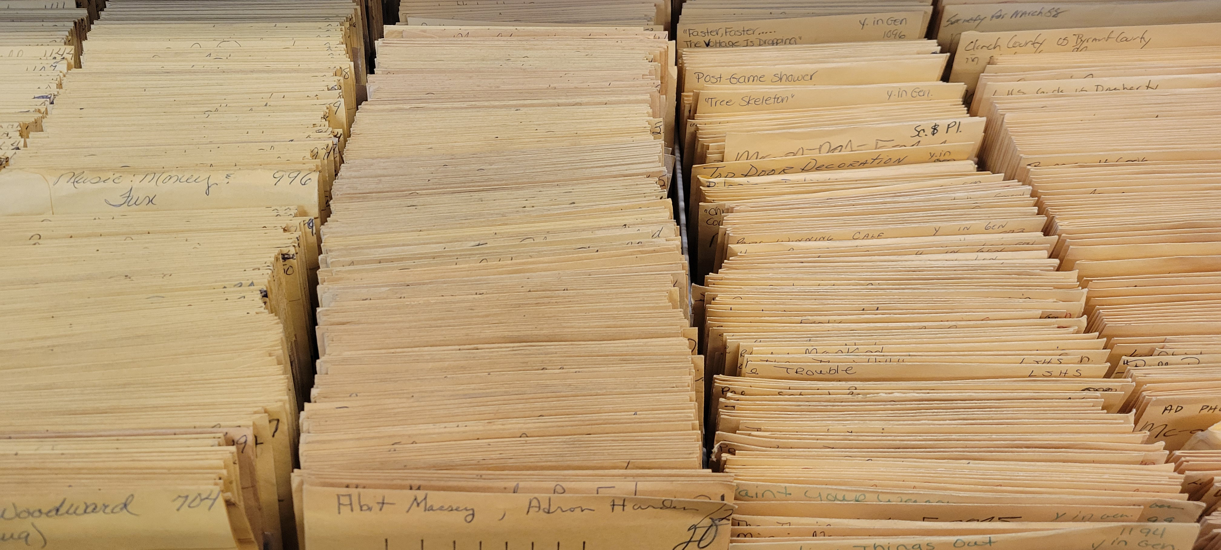 Drawer full of envelopes