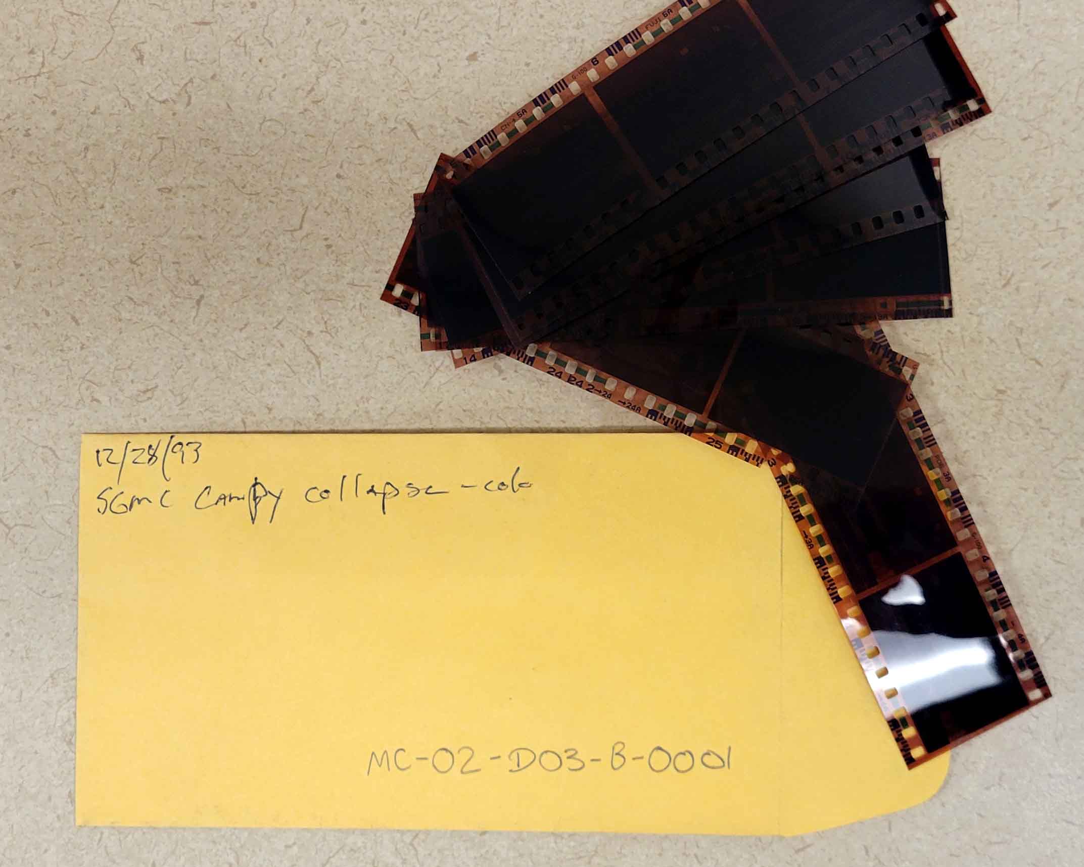 Example of an envelope and contents