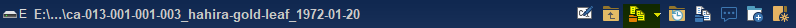 FreeCommander toolbar showing the red copy path button