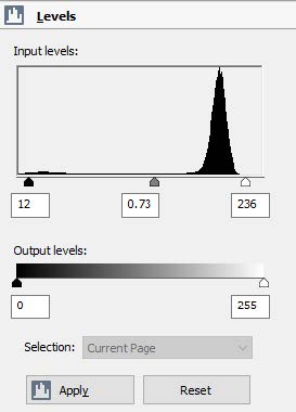 ABBYY FineReader Levels adjustment tool